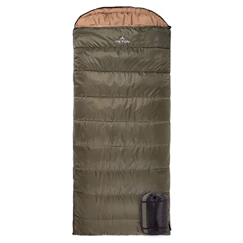 Teton Celsius XXL Sleeping Bag, Cold Weather Sleeping Bags for Adults and Kids, Camping Made Easy and Warm. Compression Sack Included, 35F, 25F, 0F, 20F Degree
