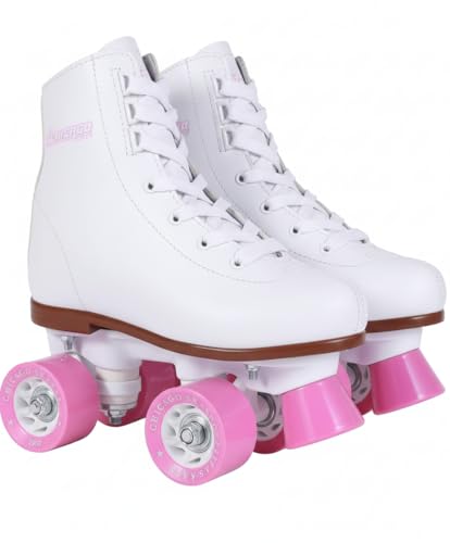 Chicago Rink Roller Skates for Girls & Boys  Durable Top Performance Indoor/Outdoor Use Skate Shoes with Padded Ankle Collar, Lace-Up & Velcro Strap  54mm Urethane Wheels, Semi-Precision Bearings