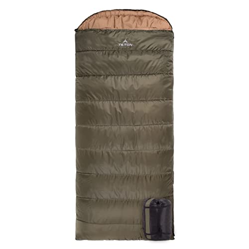 Teton Celsius XXL Sleeping Bag, Cold Weather Sleeping Bags for Adults and Kids, Camping Made Easy and Warm. Compression Sack Included, 35F, 25F, 0F, 20F Degree
