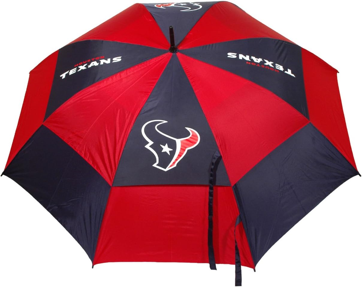 Team Golf NFL 62" Golf Umbrella with Protective Sheath, Double Canopy Wind Protection Design, Auto Open Button