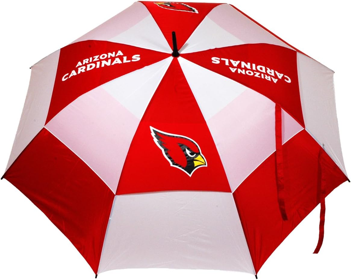 Team Golf NFL 62" Golf Umbrella with Protective Sheath, Double Canopy Wind Protection Design, Auto Open Button