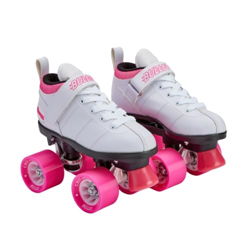 Chicago Skates Bullet Speed Quad Roller Skates  Durable, Top Performance Indoor/Outdoor Youth Skate Shoes for Kids, Boys & Girls Beginner 62mm Urethane Wheels & Low-Cut Ankle Boots for Agility 7-12