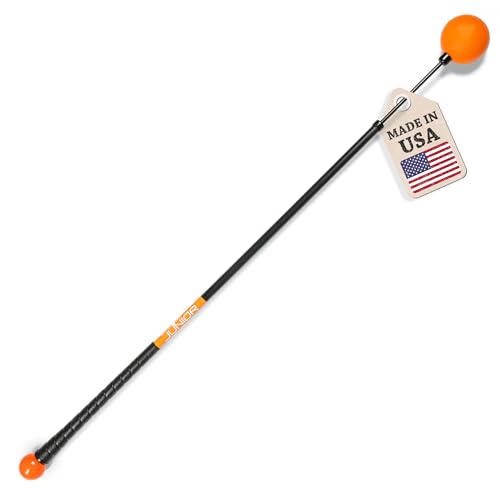 Orange Whip Golf Swing Trainer Aid Patented & Made in USA for Improved Rhythm, Flexibility, Balance, Tempo, and Strength *American Made*