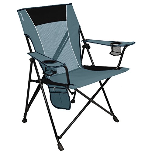 Kijaro Portable Camping Chairs - Enjoy the Outdoors with a Versatile Folding Sports Chair for Outdoor & Lawn - Dual Lock Feature Locks Position  Hallet Peak Gray