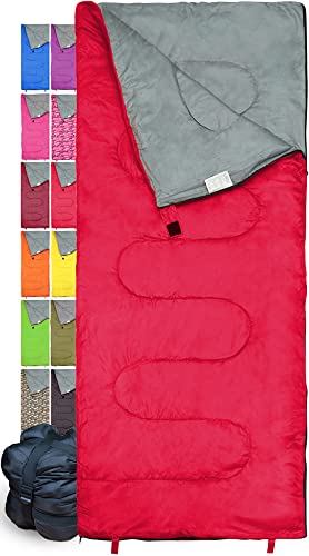 Sleeping Bag Indoor & Outdoor Use. Great for Kids, Boys, Girls, Teens & Adults. Ultralight and Compact Bags are Perfect for Hiking, Backpacking & Camping