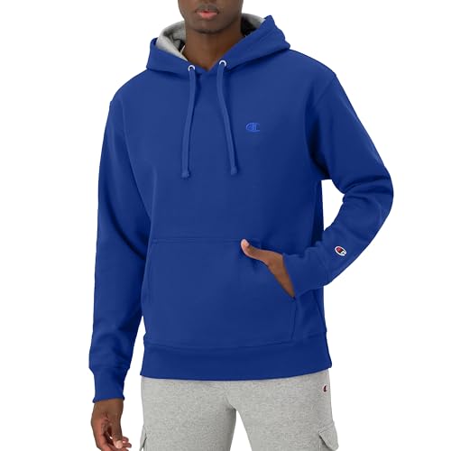 Champion Men's Pullover Fleece Hoodie, Midweight, C Logo (Reg. Or Big & Tall)