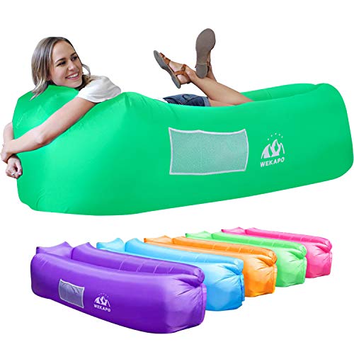 WEKAPO Inflatable Sun Lounger, Air Sofa, Hammock, Portable, Waterproof and Leak-Proof, Ideal for Backyard, Beach, Travel, Camping, Picnics and Music Festivals