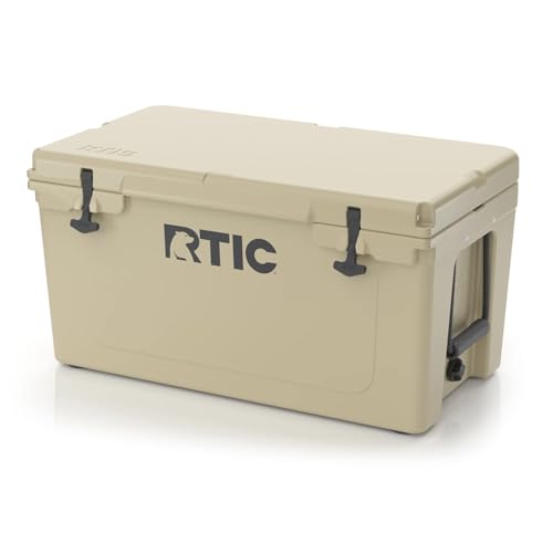 RTIC 65 QT Ultra-Tough Cooler Hard Insulated Portable Ice Chest Box for Beach, Drink, Beverage, Camping, Picnic, Fishing, Boat, Barbecue