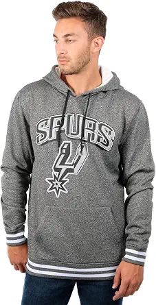 Ultra Game NBA Men's Stripe Soft Fleece Pullover Hoodie Sweatshirt