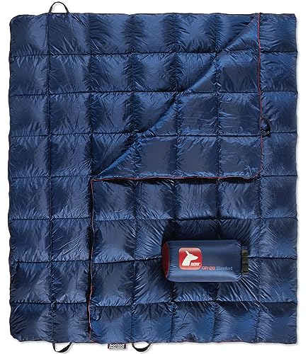 Horizon Hound Down Camping Blanket - Outdoor Travel Quilt | Sustainable, Insulated, Lightweight & Warm Gear for Sleep, Camping, Stadium, Hiking & Festivals | Water Resistant, Packable & Compact