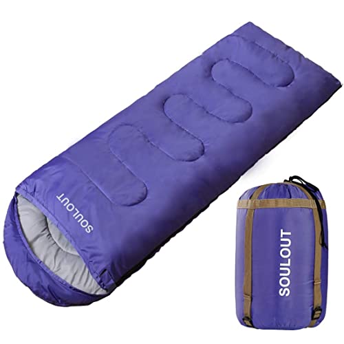 3-4 Season Sleeping Bag for Adults & Kids, Lightweight Warm Cold Weather Camping Bag with Waterproof Compression Sack  Portable for Hiking, Backpacking, Traveling & Outdoor Adventures