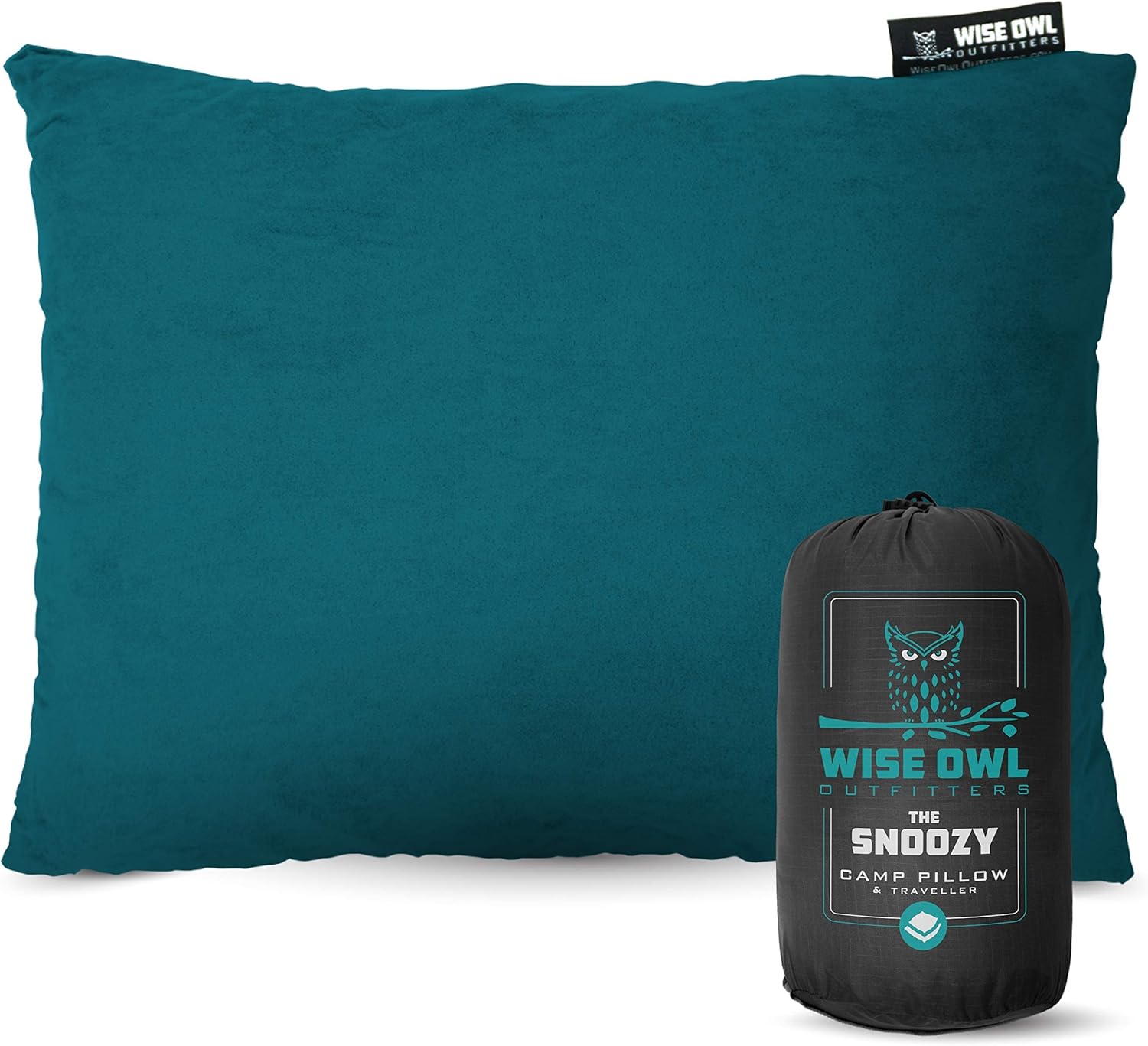 Wise Owl Outfitters Camping Pillow  Memory Foam Travel Pillow for Airplane Sleeping, Hiking, Backpacking & Outdoor Use - Small & Portable for Adults, Car, Camp & Tent