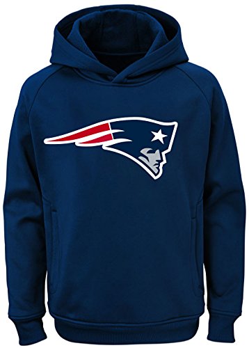 Outerstuff NFL Kids Youth 8-20 Team Color Alternate Polyester Performance Primary Logo Pullover Sweater Sweatshirt Hoodie (New England Patriots - alternate ASIN)