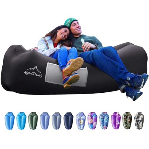 AlphaBeing Inflatable Lounger Beach Chair Accessories, Air Sofa Hammock Inflatable Couch for Camping Backyard Lakeside with Compression Sacks, Ideal Outdoor Gifts for Adults