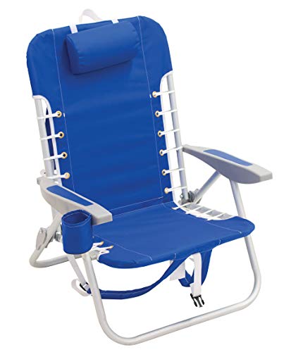 Rio Brands ASC529 4-Position Backpack Lace-Up Suspension Folding Beach Chair