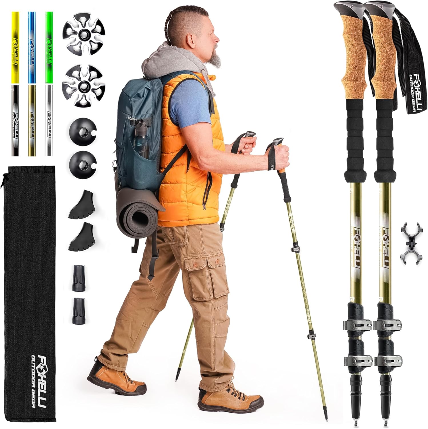 Foxelli Trekking Poles (Pair)