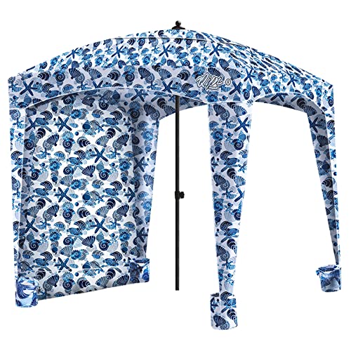 Qipi Beach Cabana - Easy to Set Up Canopy, Waterproof, Portable 6' x 6' Beach Shelter, Included Side Wall, Shade with UPF 50+ UV Protection, Ultimate Sun Umbrella - for Kids, Family & Friends