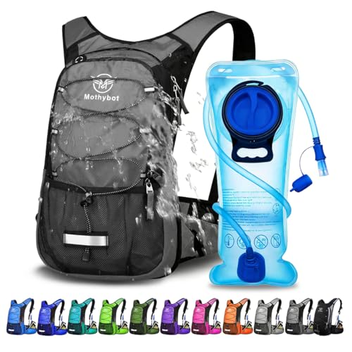 Hydration Pack, Insulated Hydration Backpack with 2L BPA Free Water Bladder and Storage, Hiking Backpack for Men, Women, Kids for Running, Cycling, Camping - Keep Liquid Cool up to 5 Hours