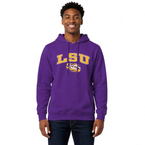 Campus Colors Long Sleeves NCAA Adult Arch & Logo Gameday Unisex Hooded Sweatshirt