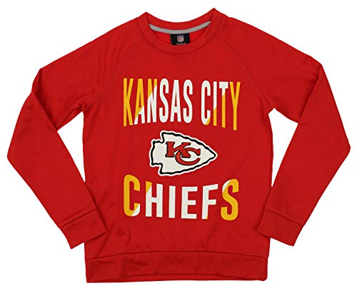 Outerstuff NFL Boys Youth (8-20) / Kids (4-7) Performance Fleece Crew Neck Long Sleeve Sweatshirt- Team Options