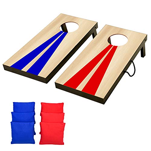 GoSports 2 ft x1 ft Portable Size Cornhole - Choose Classic or Wood Designs - Game Set with 6 Bean Bags - Great for Indoor & Outdoor Play