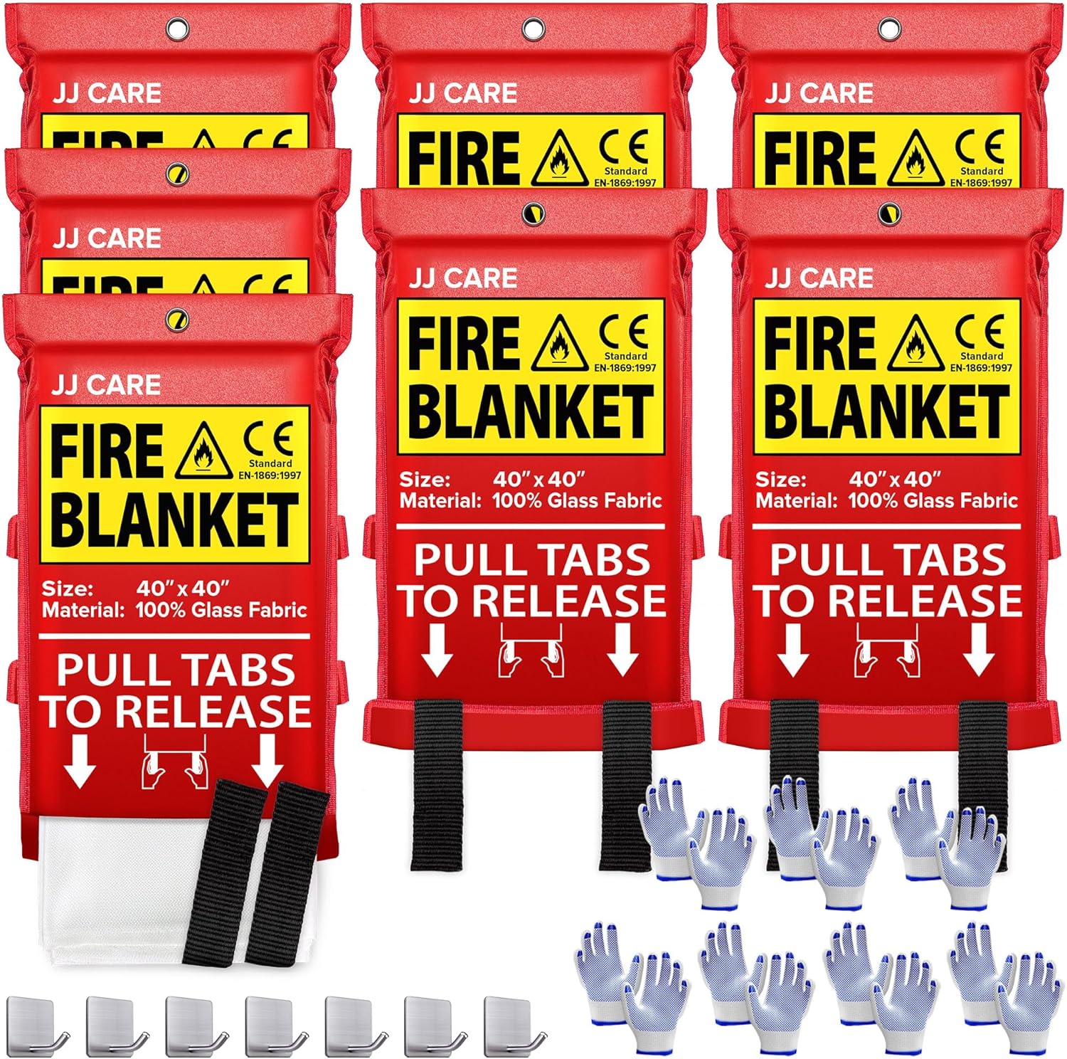 JJ CARE Fire Blanket (7 Pack)