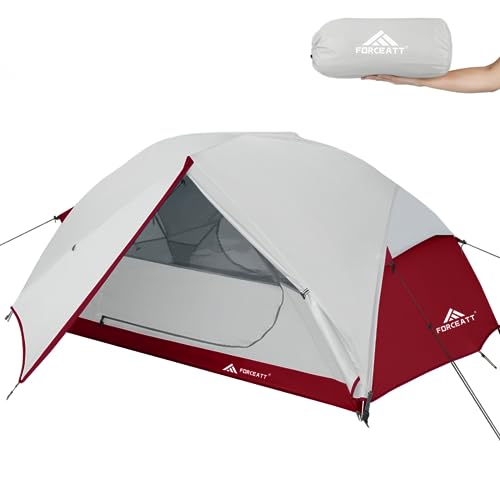Forceatt Tent for 2 and 3 Person is Waterproof and Windproof, Camping Tent for 3 to 4 Seasons,Lightweight Aluminum Pole Backpacking Tent Can be Set Up Quickly,Great for Hiking