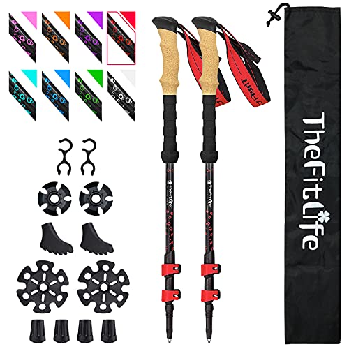 TheFitLife Carbon Fiber Trekking Poles (Compact)