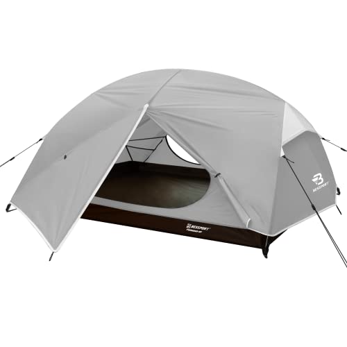 Bessport Camping Tent for 2-3 Person, Lightweight Backpacking Tent Waterproof Windproof Two Doors Easy Setup Double Layer Outdoor Tents for 3 to 4 Seasons, Suitable for Outdoor,Hiking,Camping