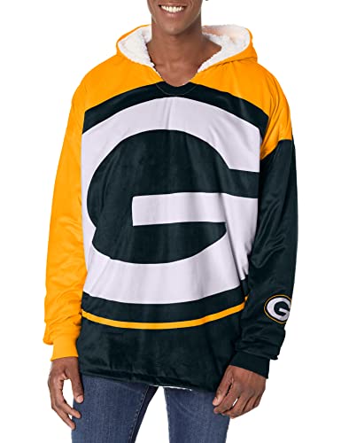 foco NFL Team Logo Reversible Oversized Sherpa Hoodie Sweatshirt Hoodeez