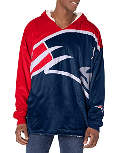 foco NFL Team Logo Reversible Oversized Sherpa Hoodie Sweatshirt Hoodeez