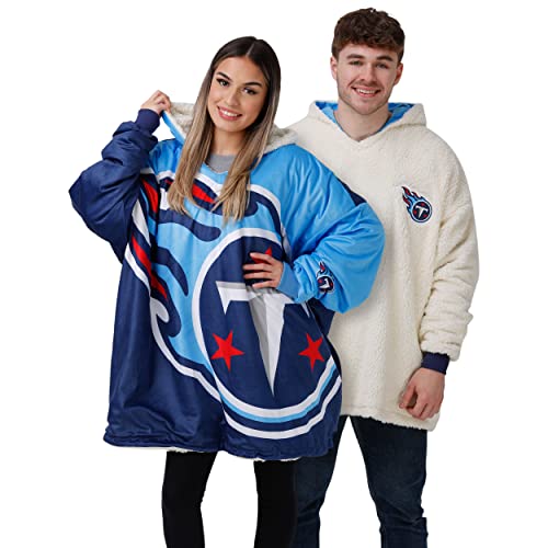 foco NFL Team Logo Reversible Oversized Sherpa Hoodie Sweatshirt Hoodeez