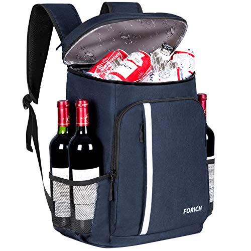 FORICH Backpack Cooler Leakproof Insulated Waterproof Backpack Cooler Bag, Lightweight Soft Beach Cooler Backpack for Men Women to Work Lunch Picnics Camping Hiking, 30 Cans