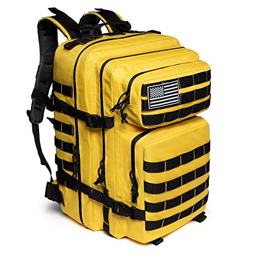 QT&QY 45L Military Tactical Backpacks Molle Army Assault Pack 3 Day Bug Out Bag Hiking Treeking Rucksack...
