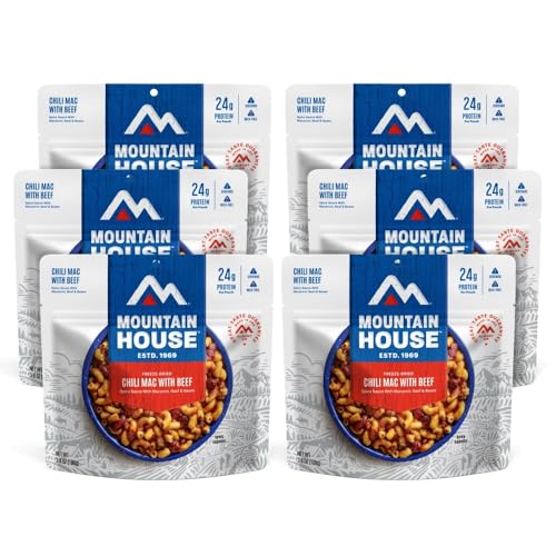 Mountain House Chili Mac with Beef | Freeze Dried Backpacking & Camping Food | 6-Pack