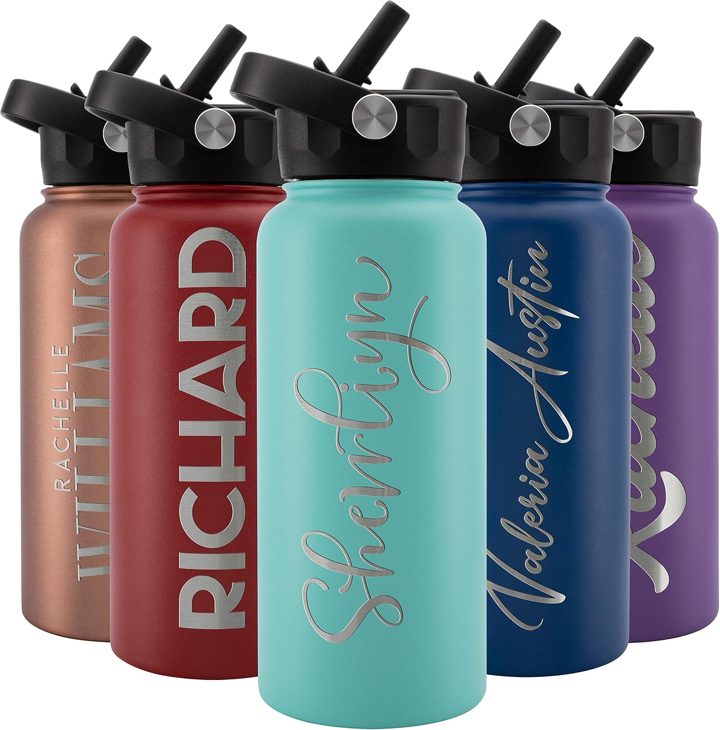 Amazing Items Personalized Water Bottle — Teal