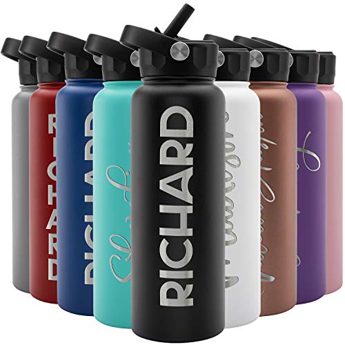 Amazing Items Personalized Water Bottle (Black)
