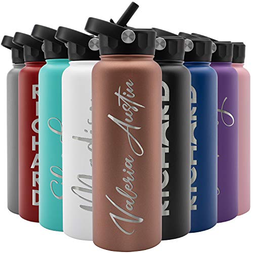 Amazing Items Personalized Water Bottle (Rose Gold)