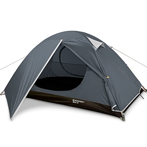 Bessport Camping Tent 1/2 Person Tent Waterproof Two Doors Backpacking Tent Easy Setup Lightweight for Outdoor, Hiking Mountaineering Travel
