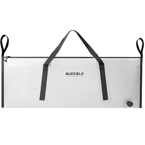 Buffalo Gear Insulated Fish Cooler Bag 40x18in 48x18in Leakproof Kill Bag Portable Waterproof Keep Ice Cold More Than 24 Hours