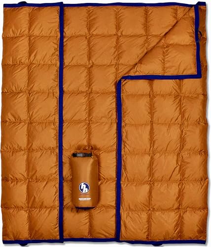 Horizon Hound Down Camping Blanket - Outdoor Travel Quilt | Sustainable, Insulated, Lightweight & Warm Gear for Sleep, Camping, Stadium, Hiking & Festivals | Water Resistant, Packable & Compact