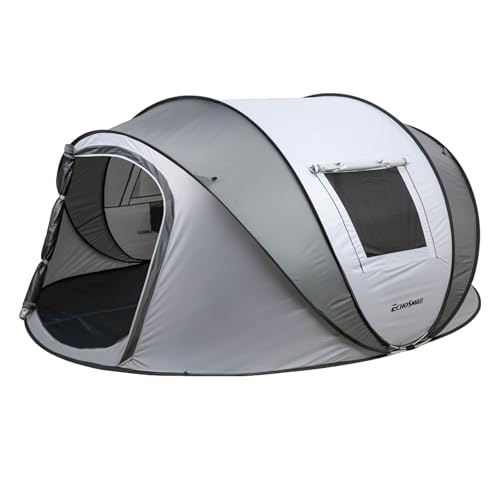 EchoSmile Instant Pop Up Camping Tent, 2/4/6 Person, Easy Setup Tent, Water Resistant Dome, Portable with Carry Bag