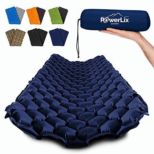 POWERLIX Ultralight Camping Sleeping Pad with Inflation Bag Compact Lightweight Camping Pad, Outdoor Backpacking Hiking Traveling Airpad Camping Air Mattress Sleeping Mat