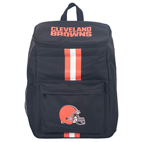 Cooler Backpack Portable Soft Sided Ice Chest Insulated Bag Holds 36 Cans - Football Gear (Browns design)