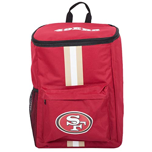 Cooler Backpack Portable Soft Sided Ice Chest Insulated Bag Holds 36 Cans - Football Gear (49ers design)