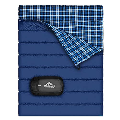 AGEMORE Cotton Flannel Double Sleeping Bag