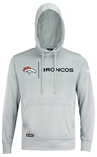 New Era NFL Men's Cool Grey Gametime Pullover Performance Hoodie, Pro Football Sweatshirt