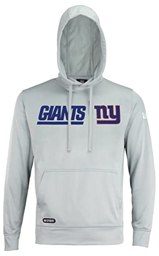 New Era NFL Men's Cool Grey Gametime Pullover Performance Hoodie, Pro Football Sweatshirt
