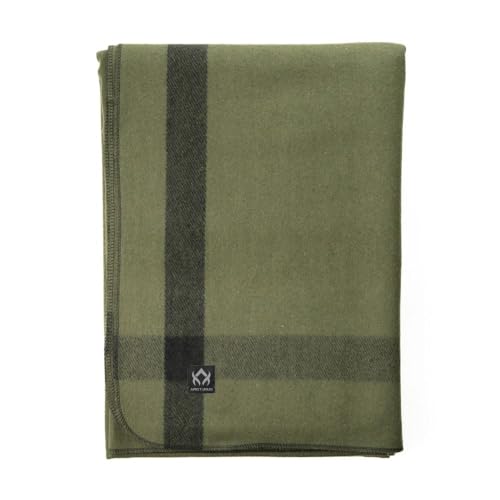 Arcturus Rainier Wool Blanket - 4.5lbs Warm, Heavy, Washable, Large | Great for Camping, Outdoors, Survival & Emergency Kits (Four Cedars)