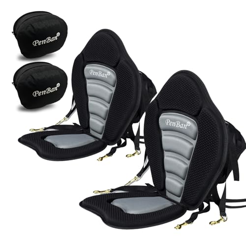 Universal Deluxe Kayak Seat Cushion with Storage Bag for Kayak,Padded Boat,SUP,Canoe,Fishing Boat,Seats with 4 Adjustable Straps